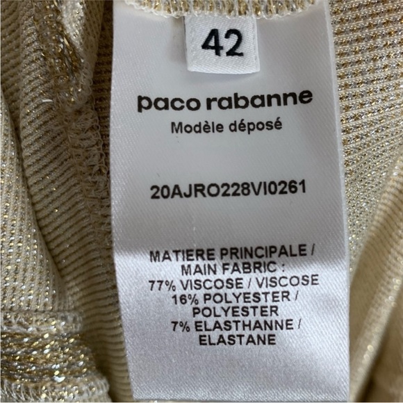 Paco Rabanne Gold Spaghetti Strap Slip Dress - Picture 11 of 11